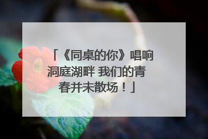 《同桌的你》唱响洞庭湖畔 我们的青春并未散场！