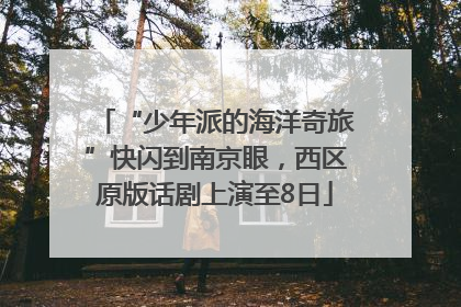 “少年派的海洋奇旅”快闪到南京眼，西区原版话剧上演至8日