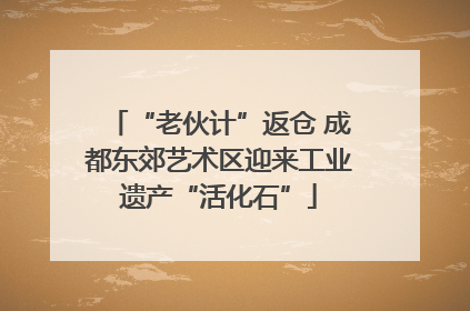 “老伙计”返仓 成都东郊艺术区迎来工业遗产“活化石”