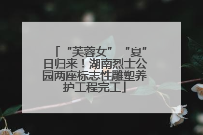 “芙蓉女”“夏”日归来！湖南烈士公园两座标志性雕塑养护工程完工