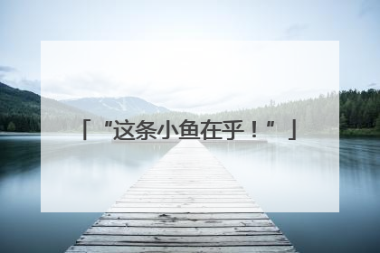 “这条小鱼在乎！”