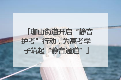 珈山街道开启“静音护考”行动，为高考学子筑起“静音通道”