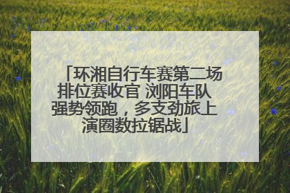 环湘自行车赛第二场排位赛收官 浏阳车队强势领跑，多支劲旅上演圈数拉锯战