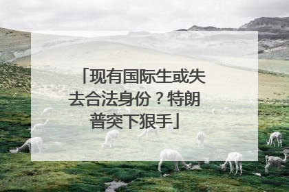 现有国际生或失去合法身份？特朗普突下狠手
