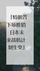特朗普下场推销 日本未来战机计划生变