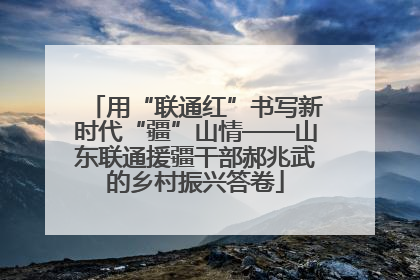 用“联通红”书写新时代“疆”山情——山东联通援疆干部郝兆武的乡村振兴答卷