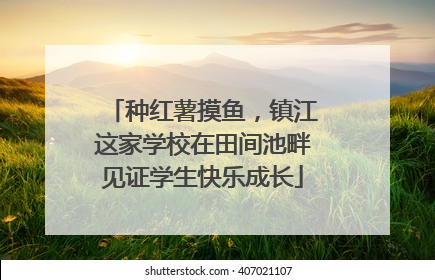 种红薯摸鱼，镇江这家学校在田间池畔见证学生快乐成长