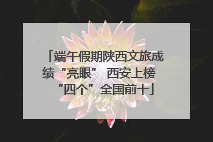 端午假期陕西文旅成绩“亮眼” 西安上榜“四个”全国前十