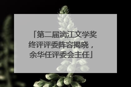 第二届漓江文学奖终评评委阵容揭晓，余华任评委会主任