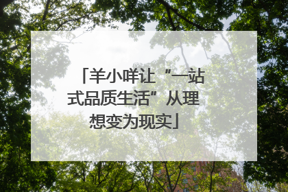 羊小咩让“一站式品质生活”从理想变为现实