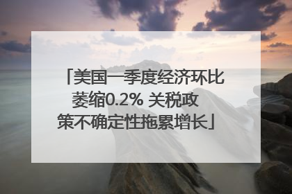 美国一季度经济环比萎缩0.2% 关税政策不确定性拖累增长