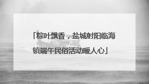 粽叶飘香，盐城射阳临海镇端午民俗活动暖人心