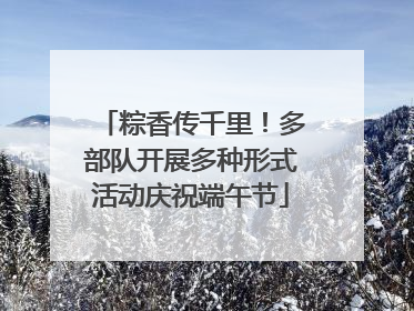 粽香传千里！多部队开展多种形式活动庆祝端午节