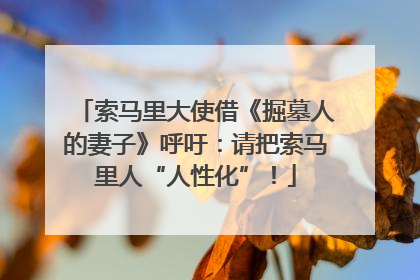 索马里大使借《掘墓人的妻子》呼吁：请把索马里人“人性化”！