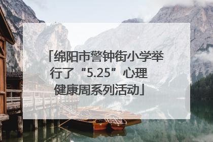 绵阳市警钟街小学举行了“5.25”心理健康周系列活动