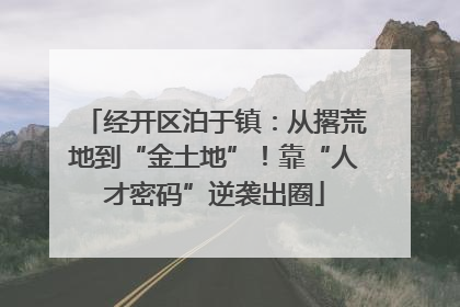 经开区泊于镇：从撂荒地到“金土地”！靠“人才密码”逆袭出圈