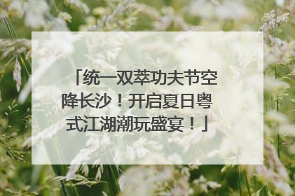 统一双萃功夫节空降长沙！开启夏日粤式江湖潮玩盛宴！
