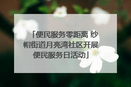 便民服务零距离 纱帽街道月亮湾社区开展便民服务日活动