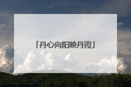 丹心向阳映丹霞