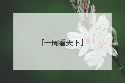 一周看天下
