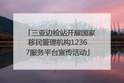 三亚边检站开展国家移民管理机构12367服务平台宣传活动