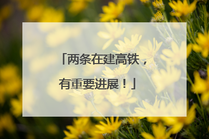 两条在建高铁，有重要进展！