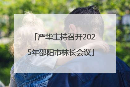 严华主持召开2025年邵阳市林长会议