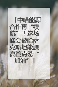 中哈能源合作再“续航”！这场峰会被哈萨克斯坦能源高管点赞“加油”