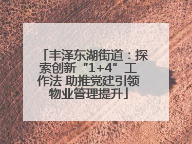 丰泽东湖街道：探索创新“1+4”工作法 助推党建引领物业管理提升