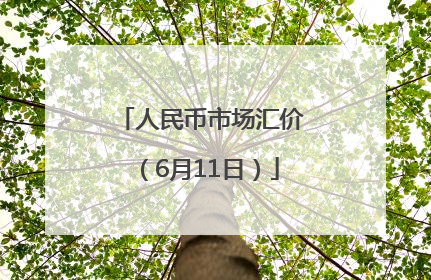 人民币市场汇价（6月11日）