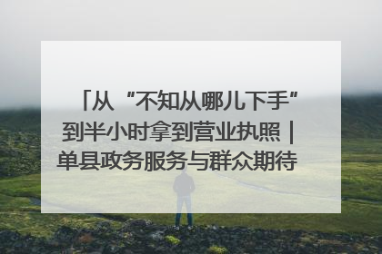 从“不知从哪儿下手”到半小时拿到营业执照｜单县政务服务与群众期待的“双向奔赴”