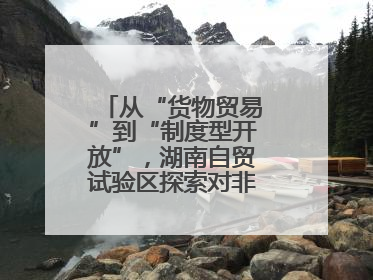 从“货物贸易”到“制度型开放”，湖南自贸试验区探索对非合作新模式