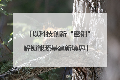 以科技创新“密钥”解锁能源基建新境界