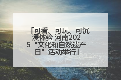 可看、可玩、可沉浸体验 河南2025“文化和自然遗产日”活动举行
