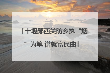 十堰郧西关防乡执“烟”为笔 谱就富民曲