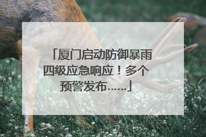 厦门启动防御暴雨四级应急响应！多个预警发布……