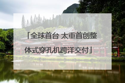 全球首台 太重首创整体式穿孔机跨洋交付