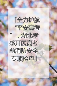 全力护航“平安高考”，湖北孝感开展高考前消防安全专项检查
