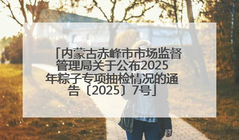 内蒙古赤峰市市场监督管理局关于公布2025年粽子专项抽检情况的通告〔2025〕7号