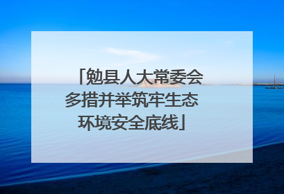 勉县人大常委会多措并举筑牢生态环境安全底线