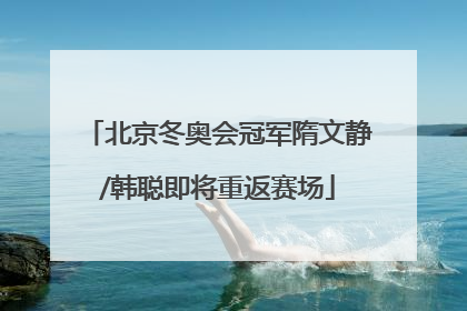 北京冬奥会冠军隋文静/韩聪即将重返赛场