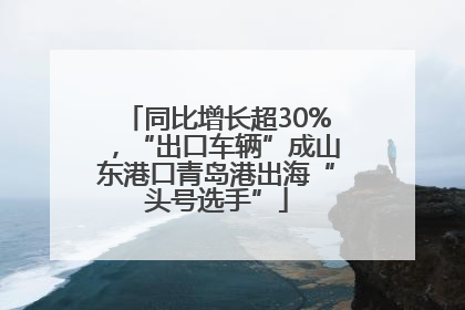 同比增长超30%，“出口车辆”成山东港口青岛港出海“头号选手”