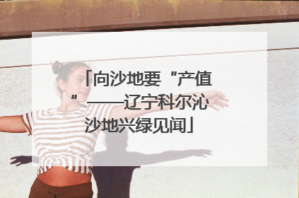 向沙地要“产值”——辽宁科尔沁沙地兴绿见闻