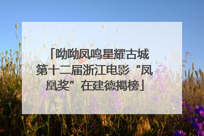 呦呦凤鸣星耀古城 第十二届浙江电影“凤凰奖”在建德揭榜