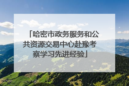 哈密市政务服务和公共资源交易中心赴豫考察学习先进经验