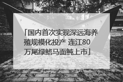 国内首次实现深远海养殖规模化投产 连江80万尾绿鳍马面鲀上市