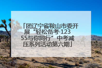 团辽宁省鞍山市委开展“轻松备考·12355与你同行”中考减压系列活动第六期