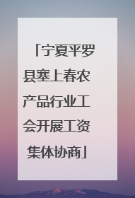 宁夏平罗县塞上春农产品行业工会开展工资集体协商