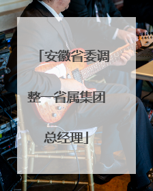 安徽省委调整一省属集团总经理