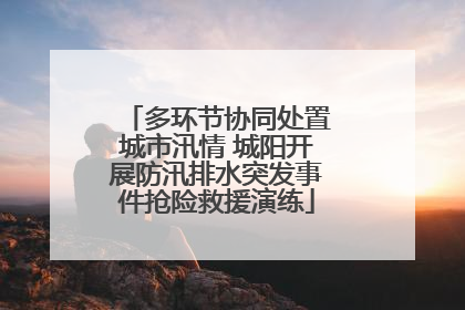 多环节协同处置城市汛情 城阳开展防汛排水突发事件抢险救援演练